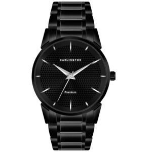 Carlington Premium Watch for Men with Black Colored Chain Watch for Men Stainless Steel and Scratch Resistance