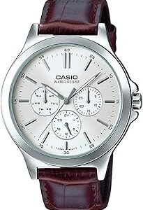 Casio Enticer Analog White Dial Men's Watch (MTP-V300L-7AUDF, A1177, Silver)